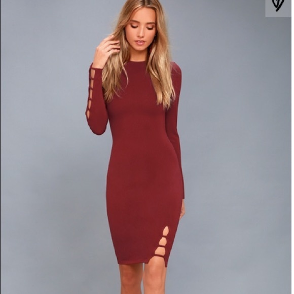 Lulus Dresses & Skirts - Lulus Haute Commodity Long Sleeve Bodycon Dress